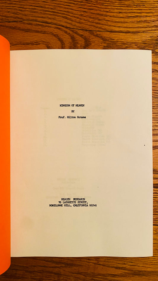 The Kingdom of Heaven — Hilton Hotema