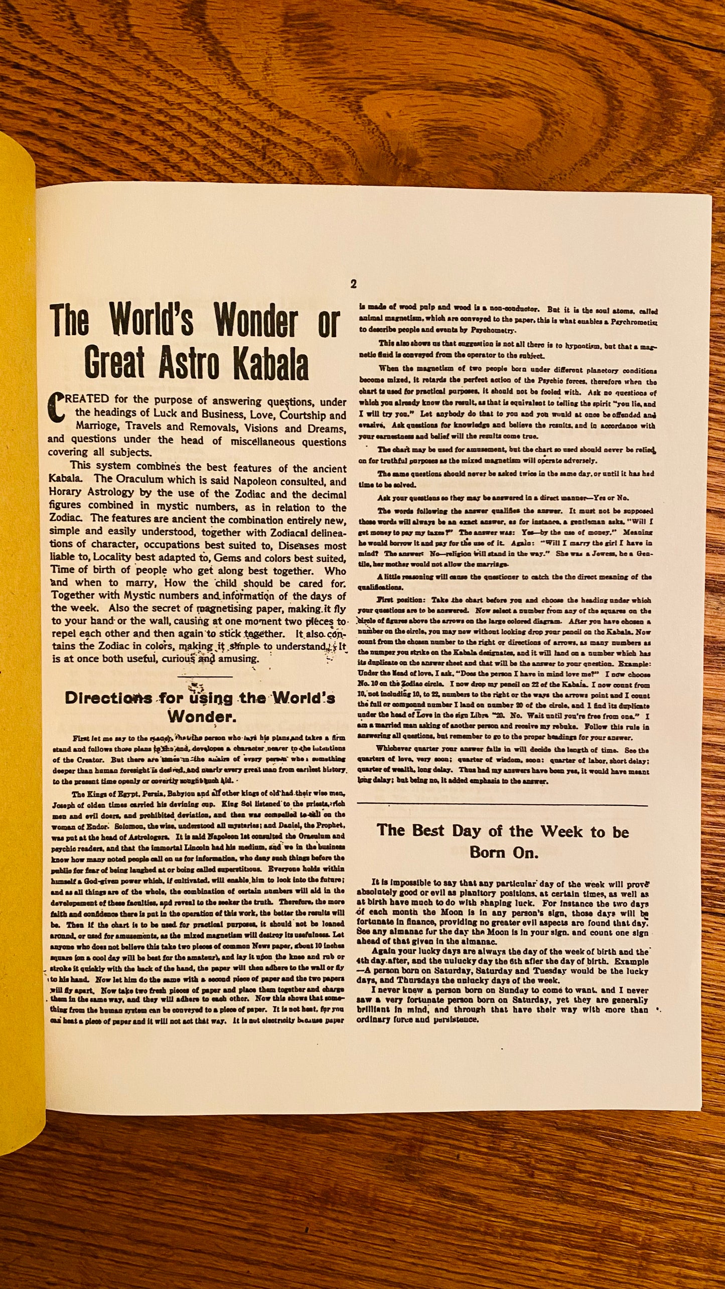 The World's Wonder, or Astro-Kabala -- Lyman E. Stowe
