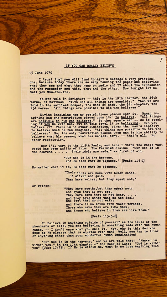 IF YOU CAN REALLY BELIEVE — Neville Goddard