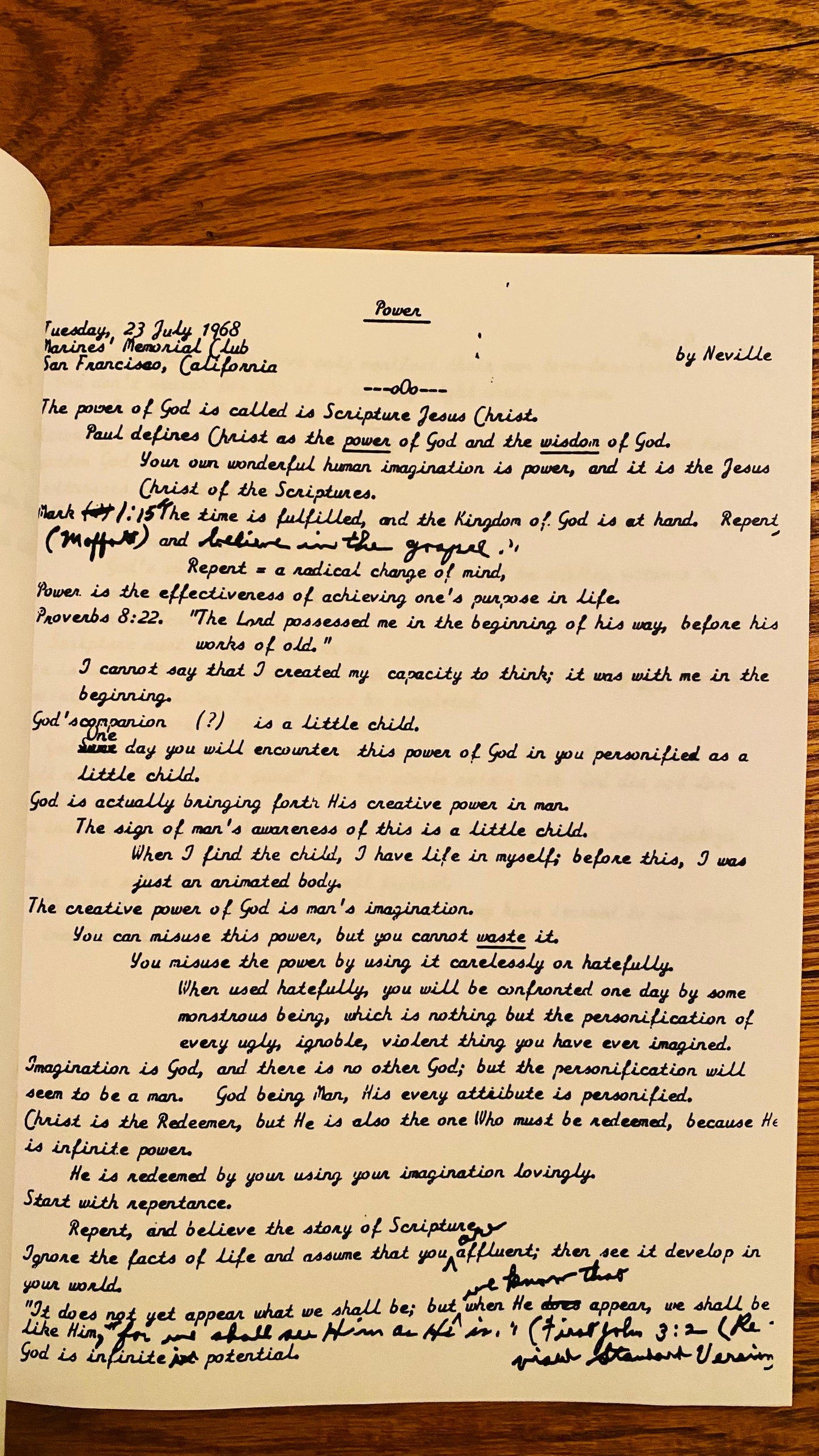 POWER — Neville Goddard