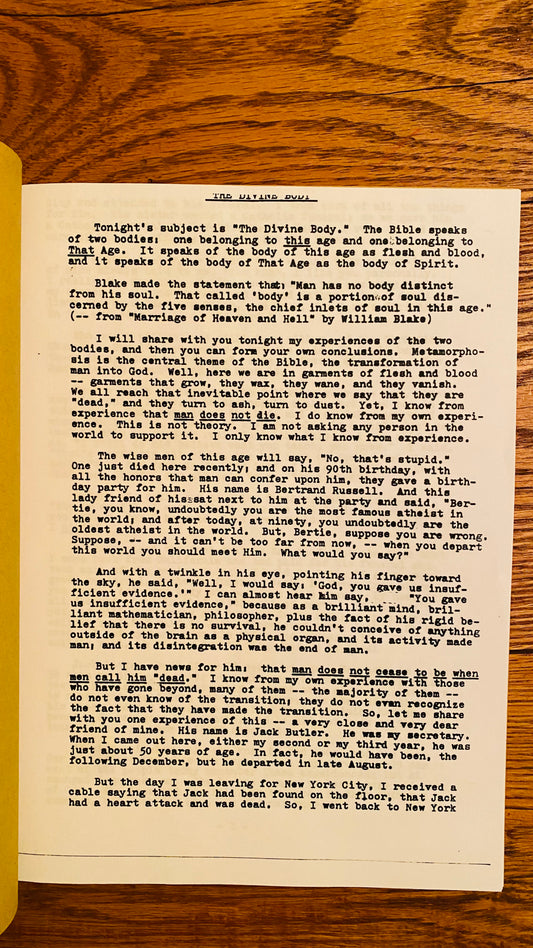 The Divine Body — Neville Goddard