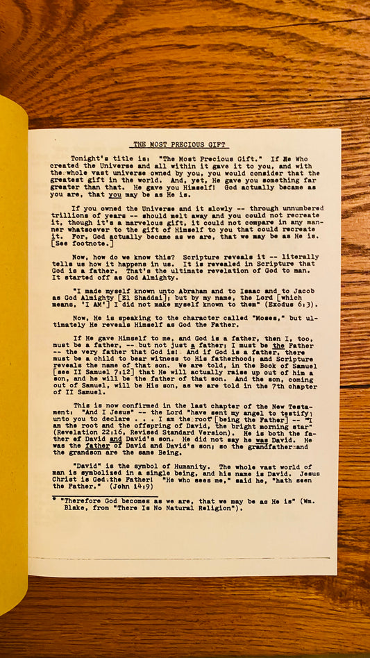 The Most Precious Gift — Neville Goddard