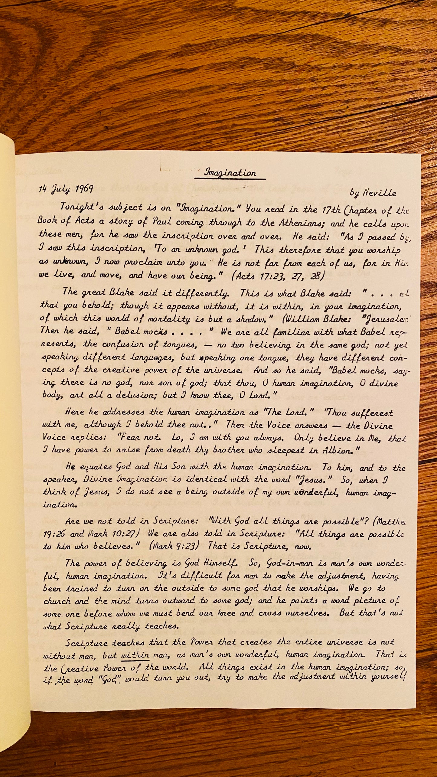 Imagination — Neville Goddard