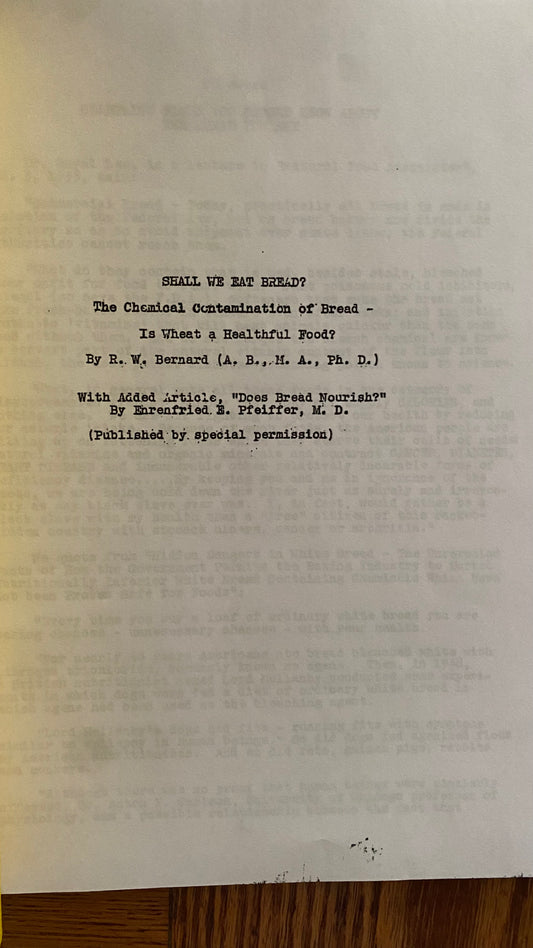 Shall We Eat Bread? -- Raymond Bernard