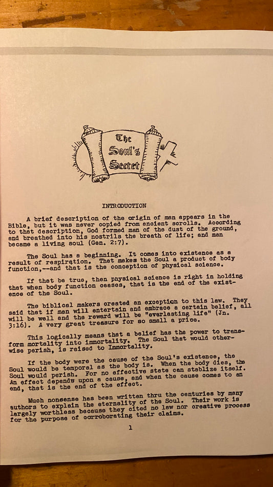 The Soul's Secret — Hilton Hotema