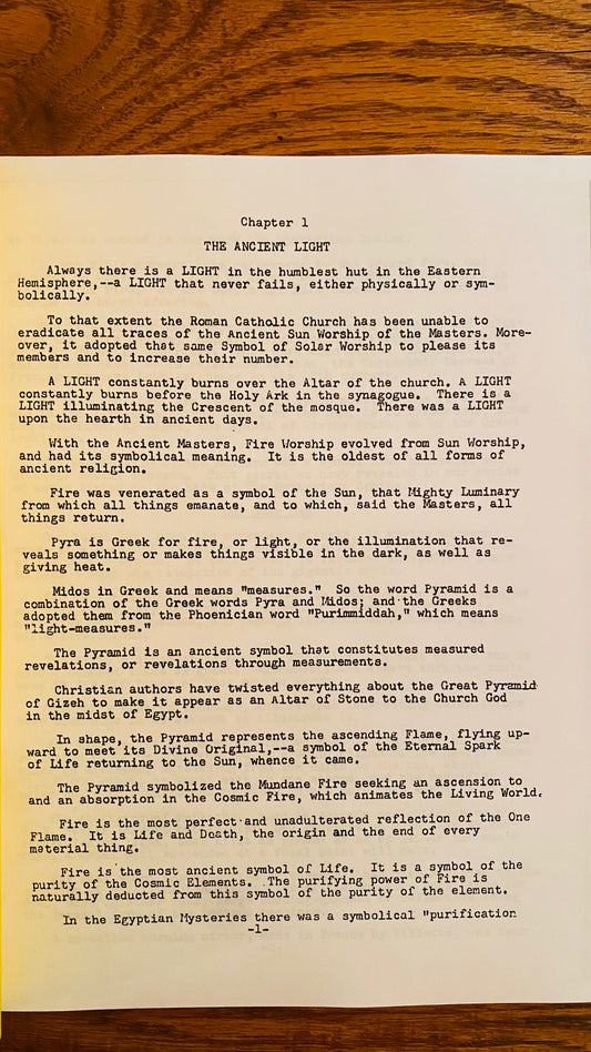 Ancient Sun God — Hilton Hotema