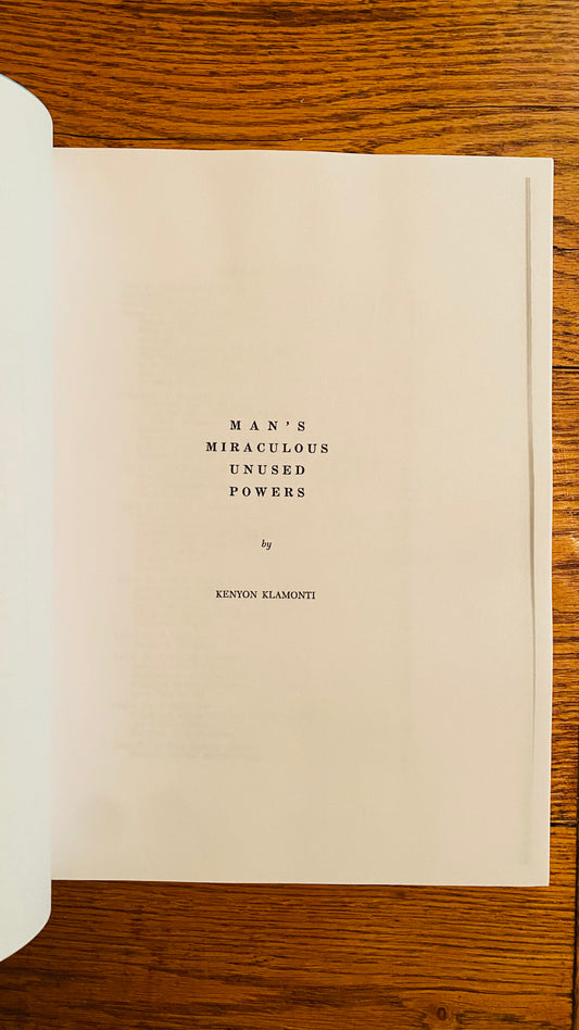 Man's Miraculous Unused Powers : Book 1 — Hilton Hotema