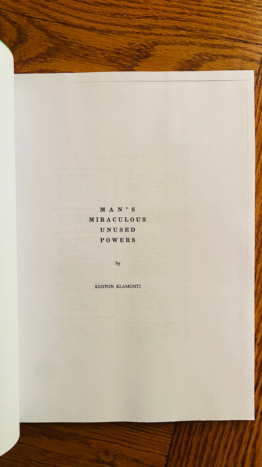 Man's Miraculous Unused Powers : Book 4 — Hilton Hotema