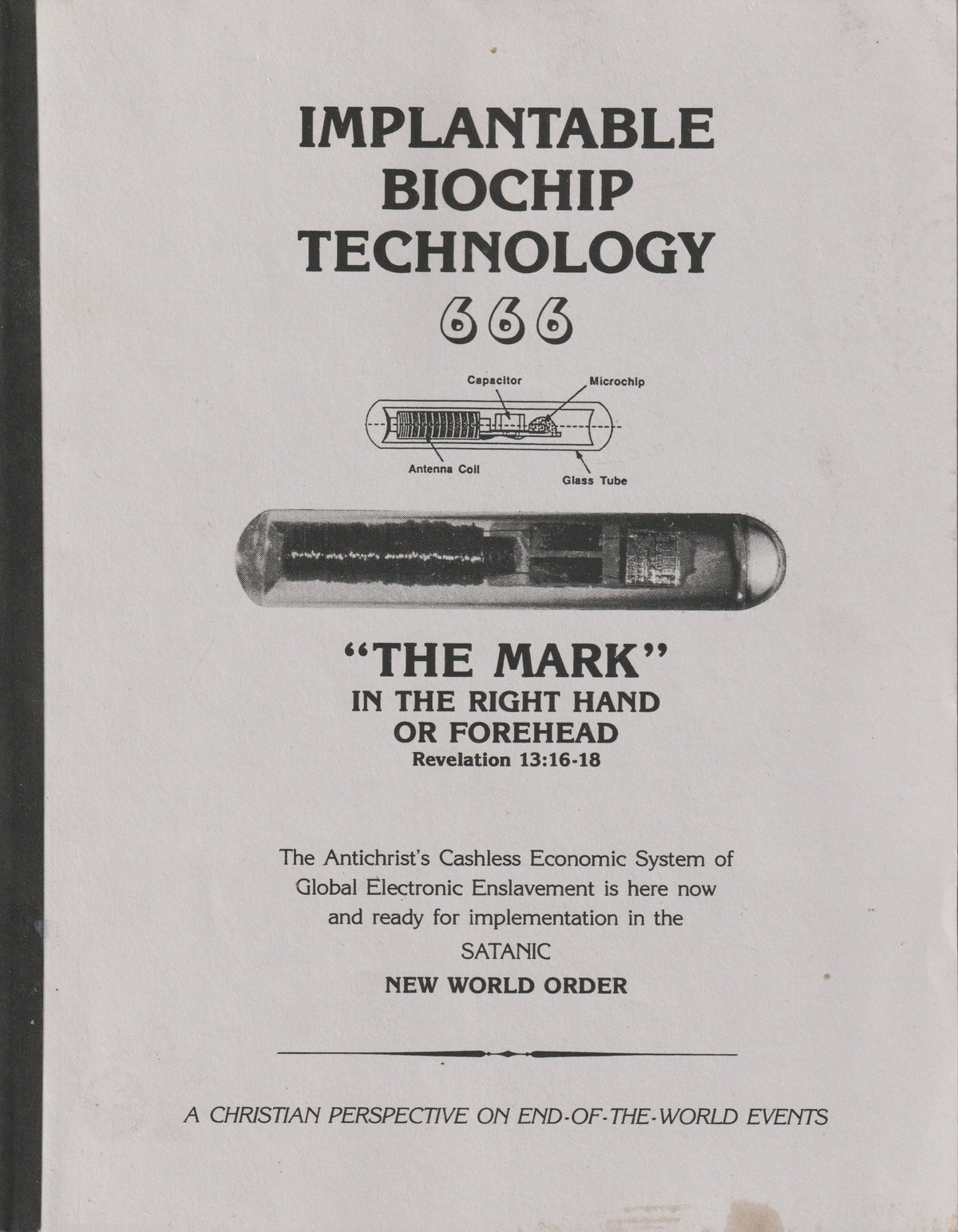 Cover of Implantable Biochip Technology 666 by Second Coming Ministry, 1994