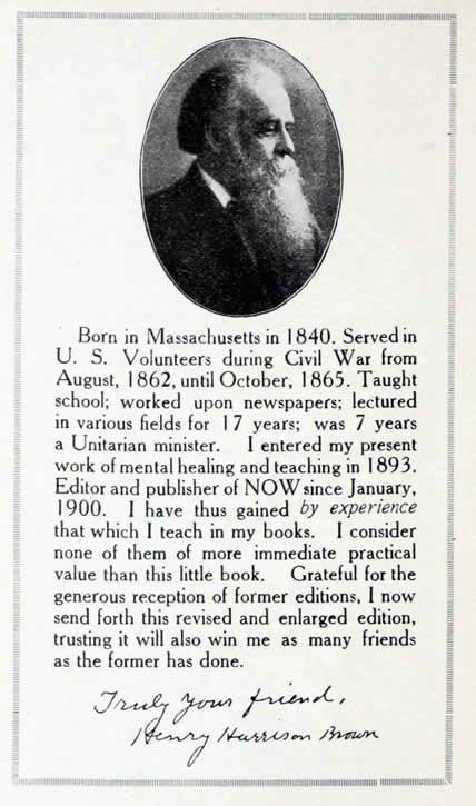 Historical portrait of Henry Harrison Brown from a period edition of Dollars Want Me