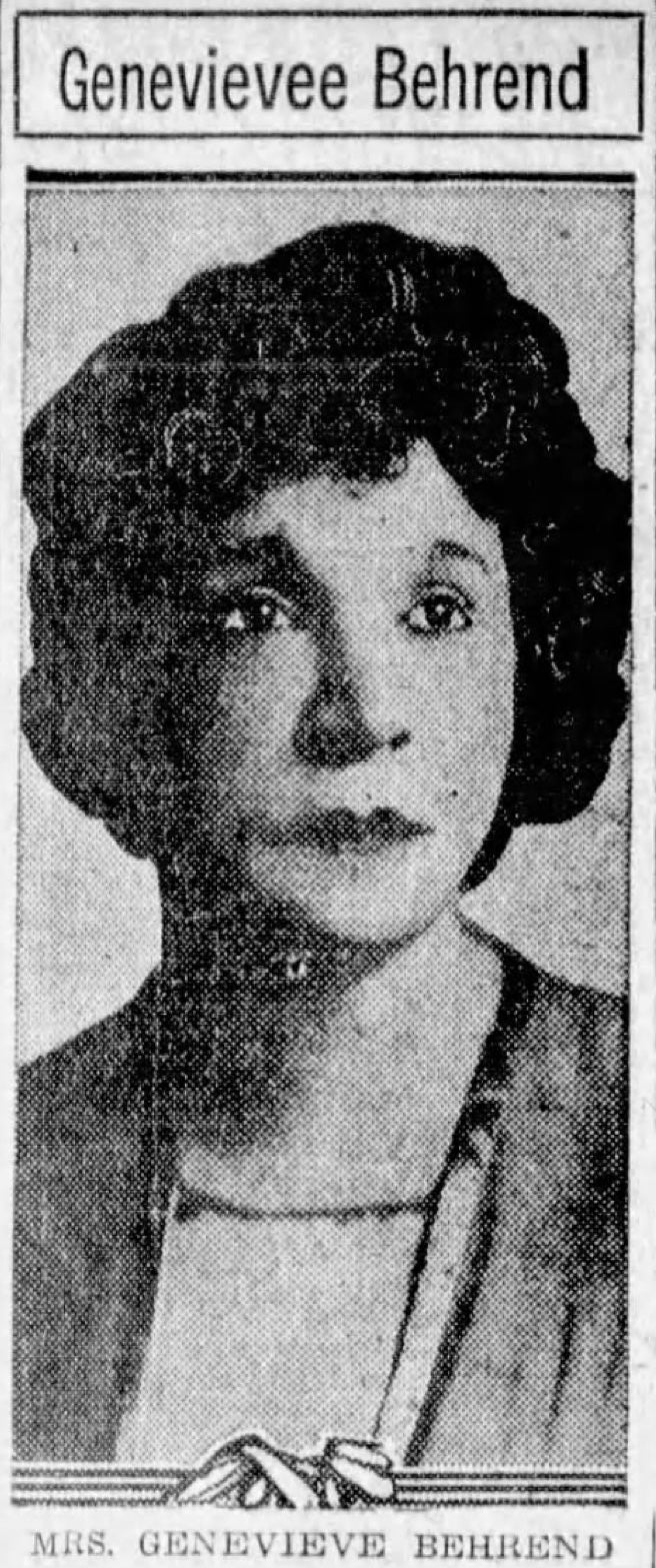Portrait of New Thought writer Geneviève Behrend