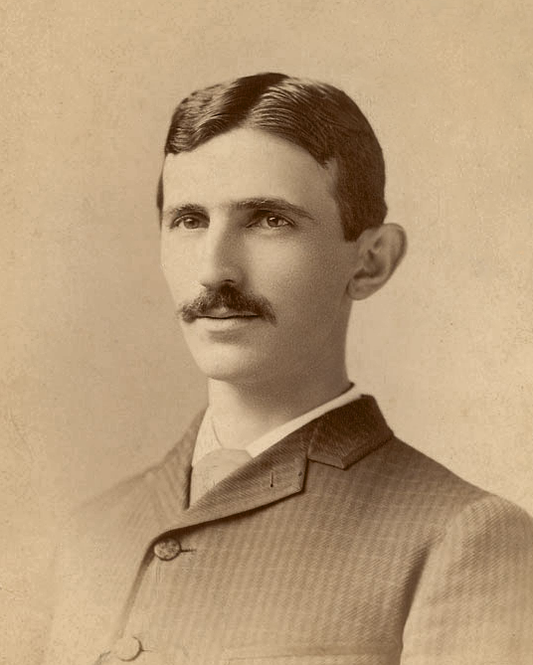 Nikola Tesla portrait by Napoleon Sarony, circa 1885