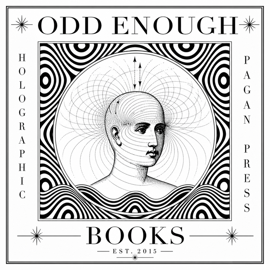 Holographic Pagan Press emblem for handmade esoteric editions