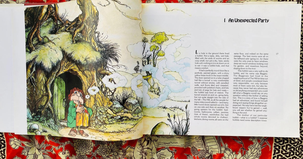 The Hobbit : Illustrated Version — Tolkien — 1993 Hc — Fantasy