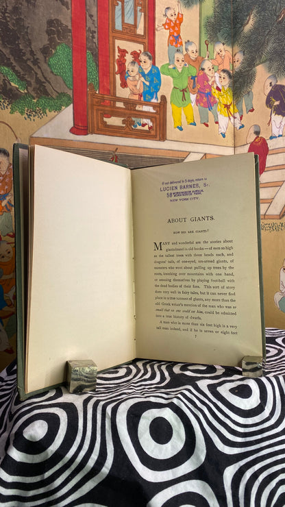 Additional condition view of About Giants, and Other Wonderful People by Isabel Simpson and George Foster Barnes, 1888