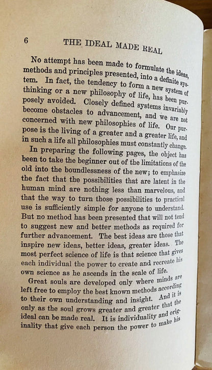 Additional condition view of The Ideal Made Real by Christian D. Larson, 1909