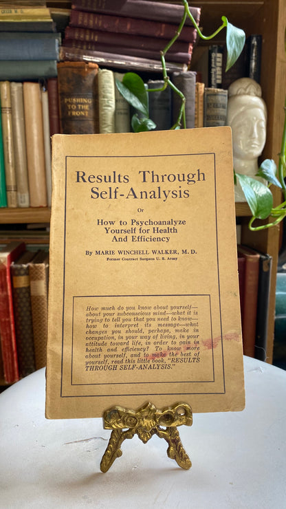 Cover of Results Through Self-Analysis by Marie Winchell Walker, 1923