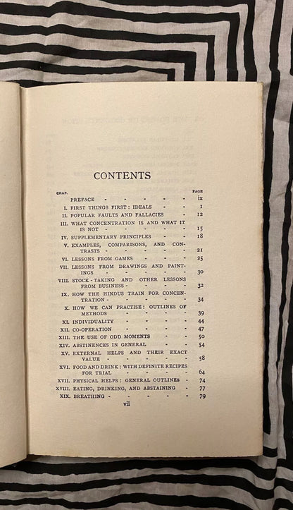 Additional condition view of The Power of Concentration by Eustace Miles, 1923
