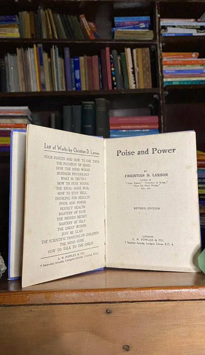 Additional condition view of Poise and Power by Christian D. Larson, 1912