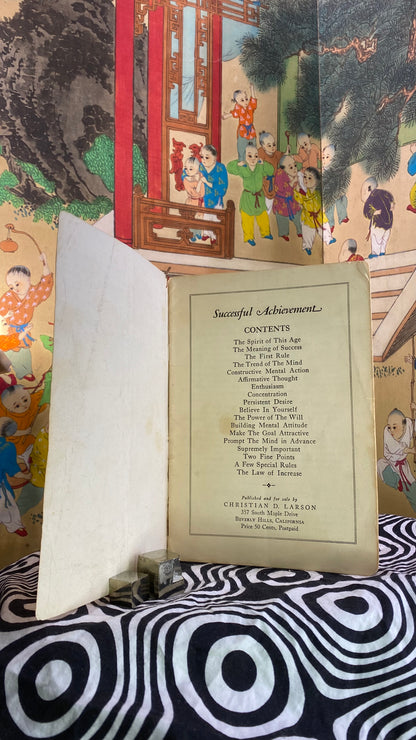 Additional condition view of Successful Achievement in the Law of Increase by Christian D. Larson, 1930