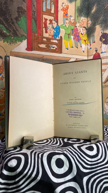 Additional condition view of About Giants, and Other Wonderful People by Isabel Simpson and George Foster Barnes, 1888