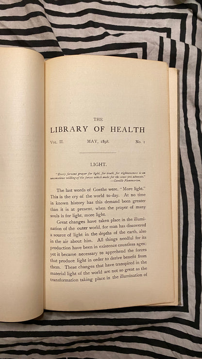 Additional condition view of The Library of Health, Volume 1 by Charles Brodie Patterson, 1899