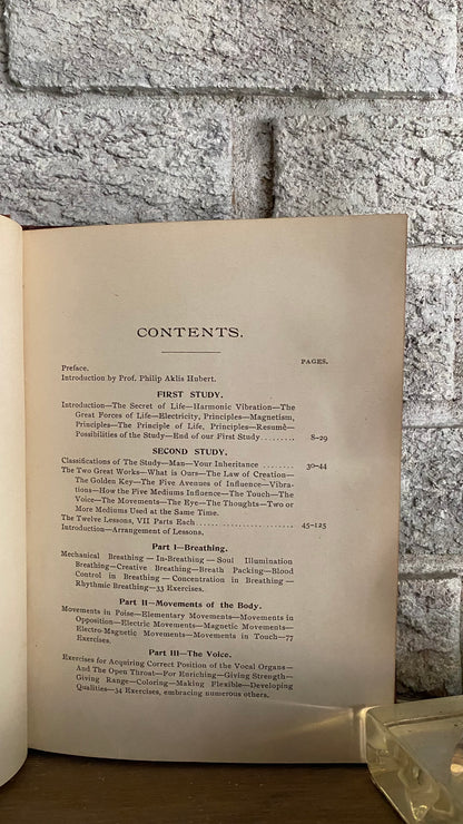 Interior and condition view of The Secret of Life, or Harmonic Vibration by Frances R. King, 1897