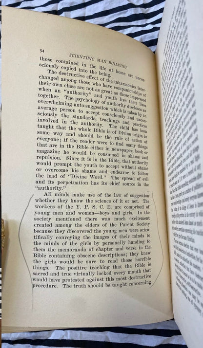 Additional condition view of Scientific Man Building Through Thought Force by A. A. Lindsay, 1916