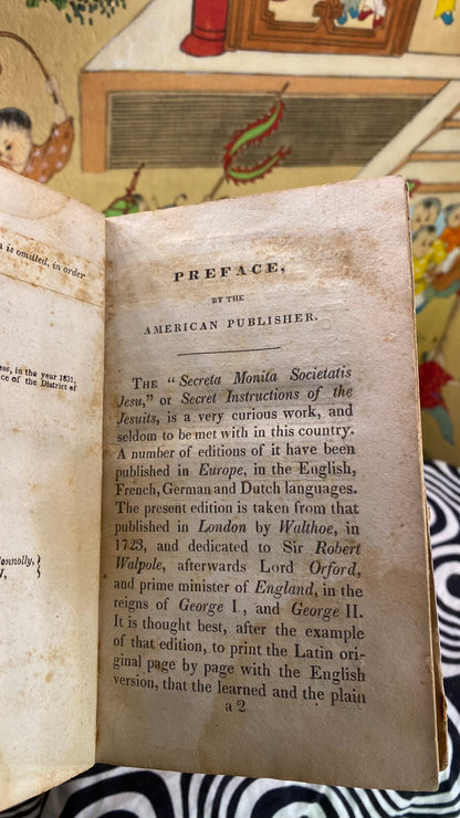 Additional condition view of Secret Instructions of the Jesuits, J. and T. Simpson edition, 1831