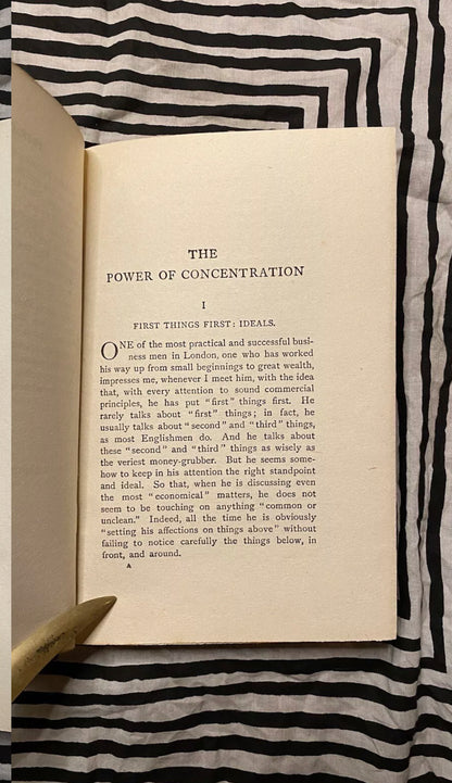 Additional condition view of The Power of Concentration by Eustace Miles, 1923