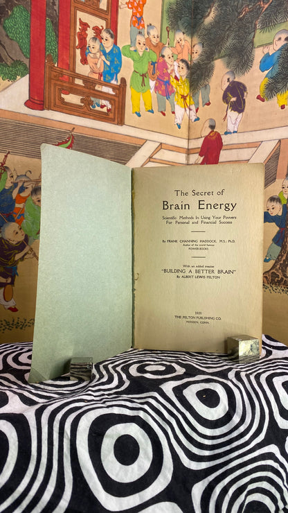 Additional condition view of The Secret of Brain Energy by Frank Channing Haddock, 1920