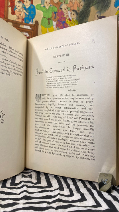 Interior and condition view of How To Win, or Sure Secrets of Success by L. H. Anderson, 1898