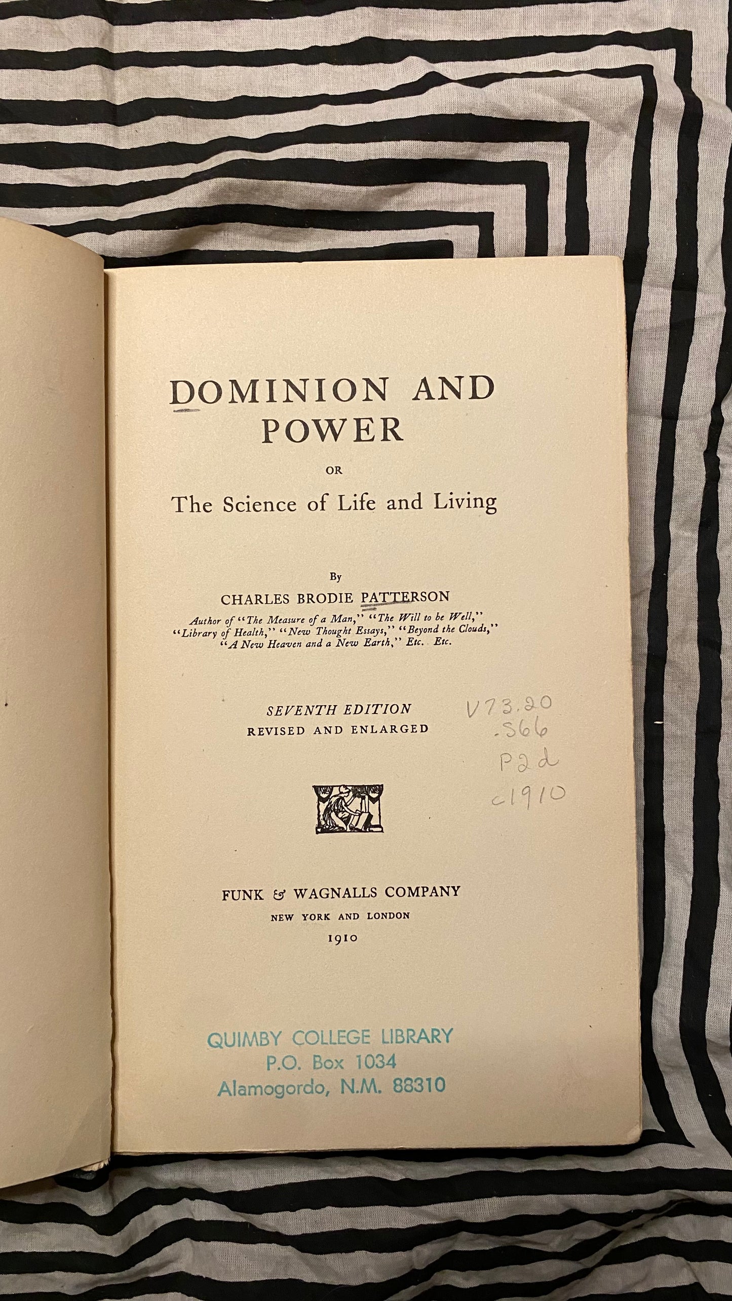 Dominion and Power or The Science of Life and Living — Charlies Brodie Patterson — 1910