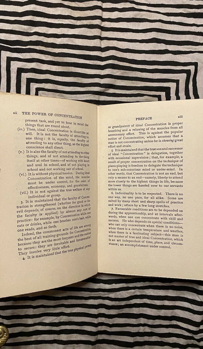 Additional condition view of The Power of Concentration by Eustace Miles, 1923