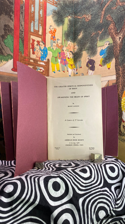 Additional condition view of The Greater Spiritual Responsiveness of Body by Browne Landone, 1922