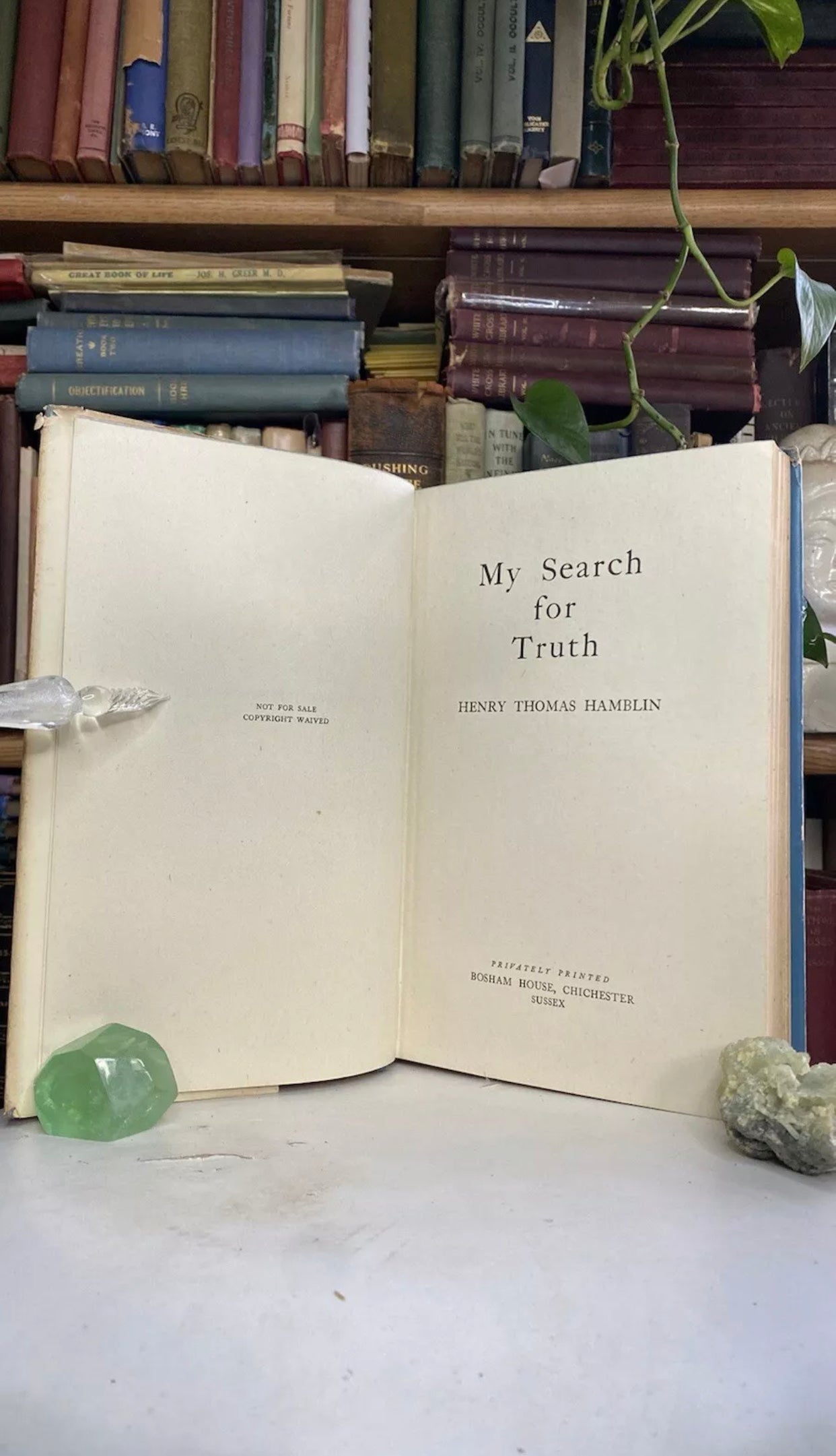 SIGNED — My Search for Truth — Henry Thomas Hamblin — 1950