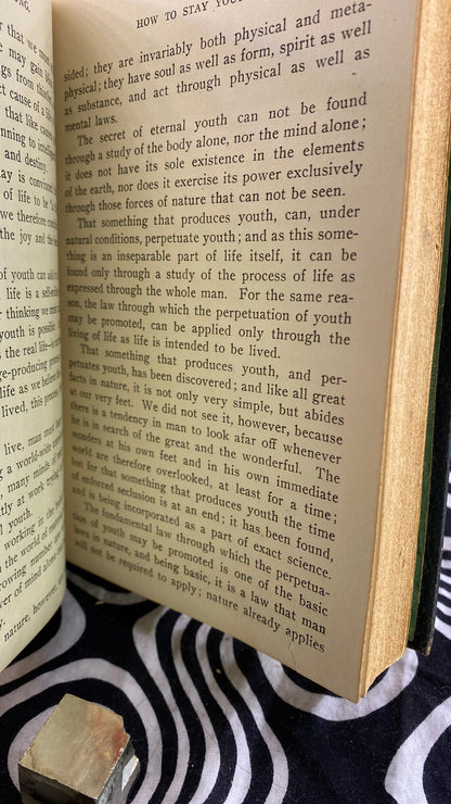 Additional condition view of How to Stay Young by Christian D. Larson, 1908