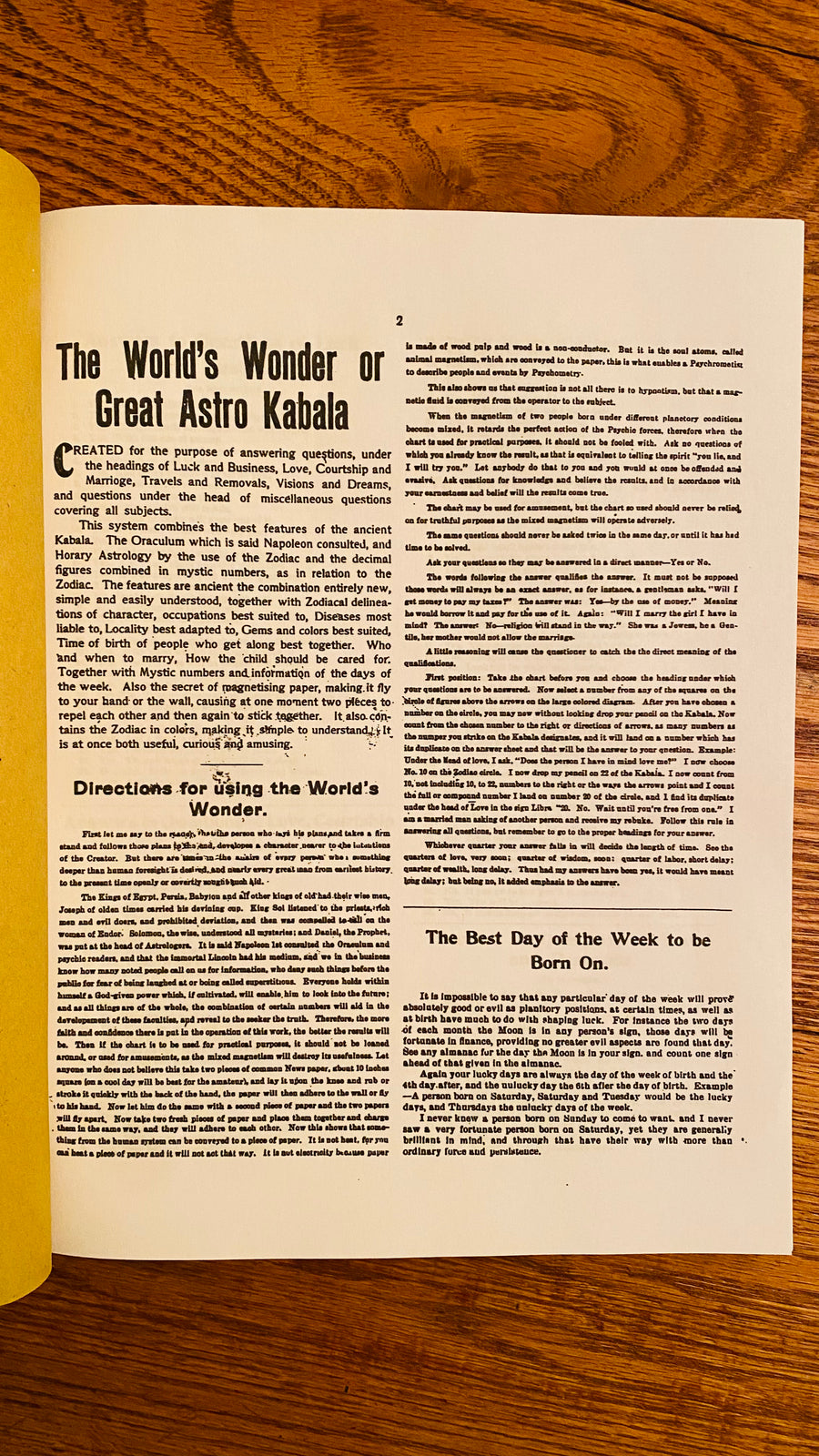 The World's Wonder, or Astro-Kabala — Lyman E. Stowe