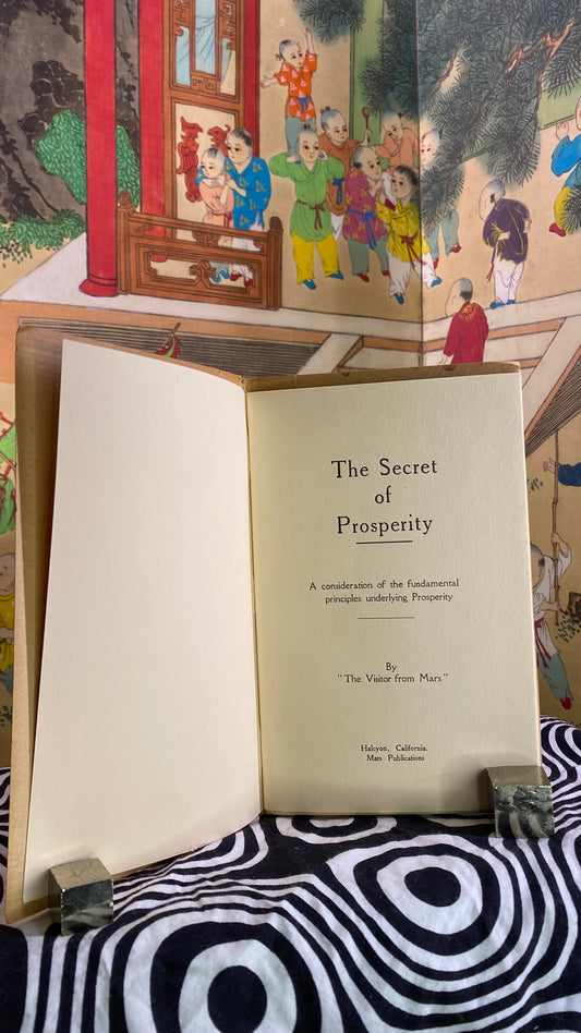 The Secret of Prosperity -- "The Visitor from Mars" -- 1932