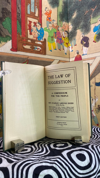 Additional condition view of The Law of Suggestion by Reverend Stanley LeFevre Krebs, 1906