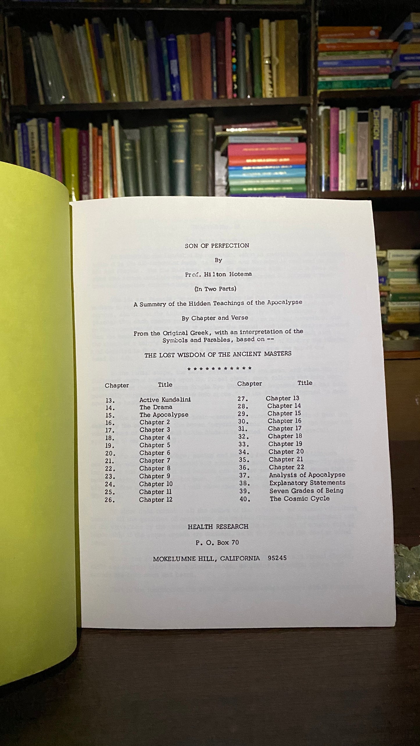 Son of Perfection Pt. 2 (II) -- Hilton Hotema -- 1956