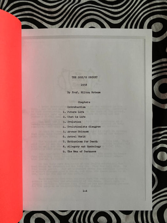 The Soul's Secret — Hilton Hotema