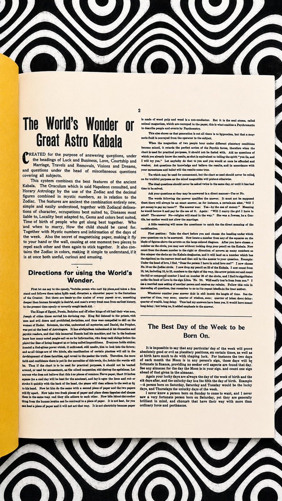 The World’s Wonder, or Astro-Kabala — Lyman E. Stowe