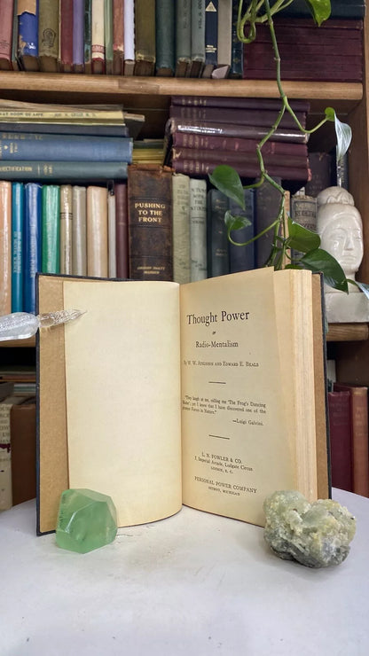Additional condition view of Thought Power or Radio-Mentalism by William Walker Atkinson and Edward E. Beals, 1922