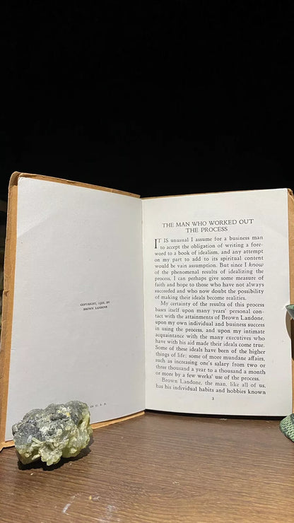Additional condition view of How to Turn Your Desires Into Realities by Brown Landone, 1922