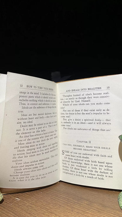 Additional condition view of How to Turn Your Desires Into Realities by Brown Landone, 1922