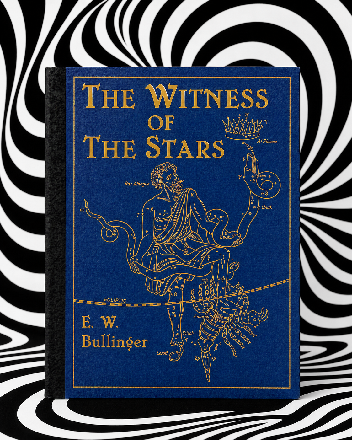 The Witness of the Stars by E. W. Bullinger — royal blue Holographic Pagan Press edition with black binding tape
